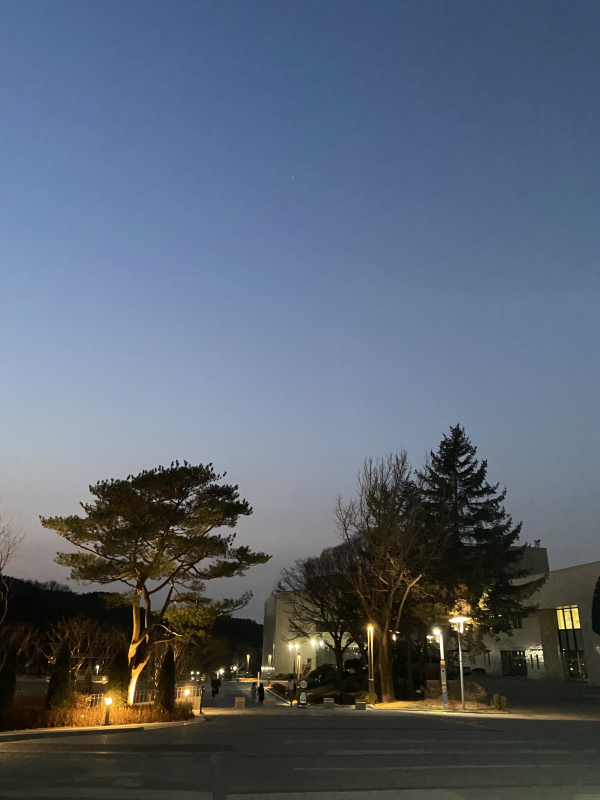 seoul national university campus at night